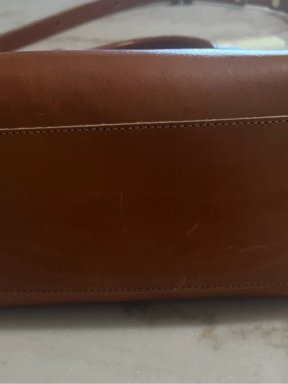 Brahmin Medium Arno Zip Top Tote Bag  Tan Beaumont With Metallic Gold Accents